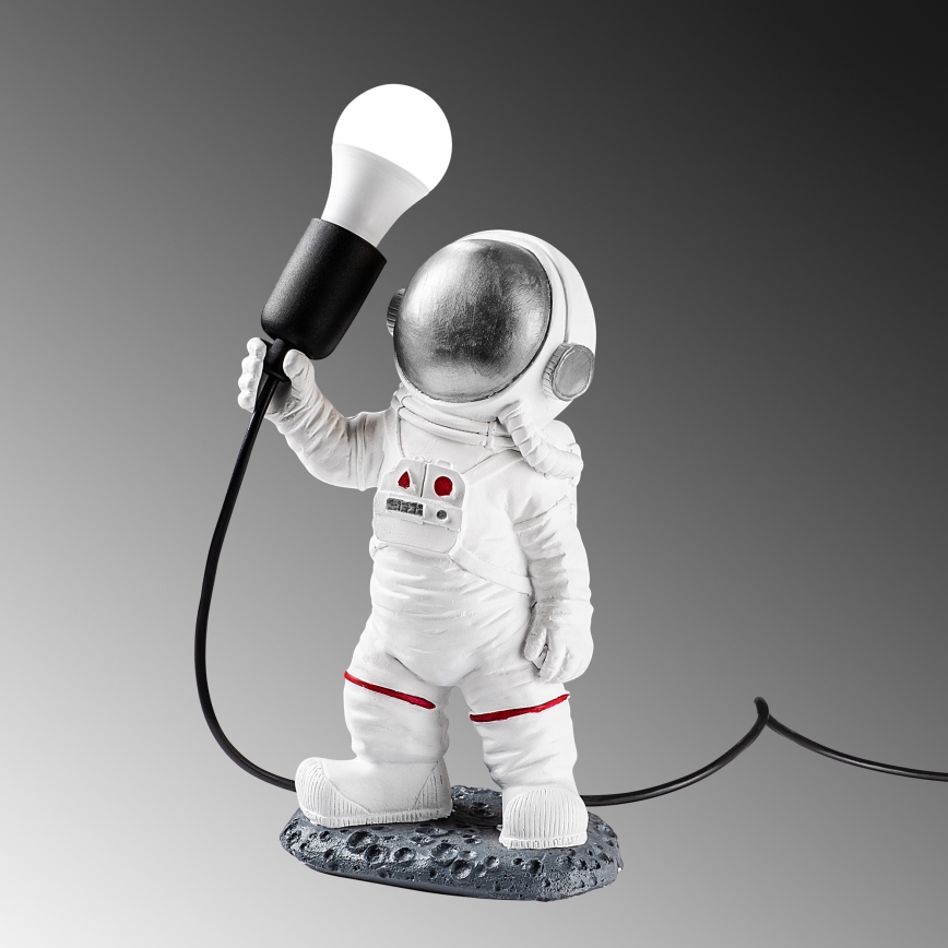 Laste lamp ASTRONAUT 1xE27/40W/230V hõbedane/valge