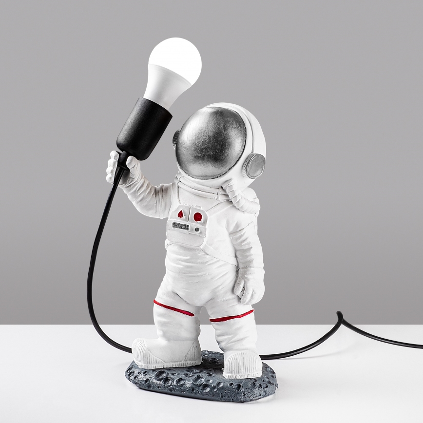 Laste lamp ASTRONAUT 1xE27/40W/230V hõbedane/valge
