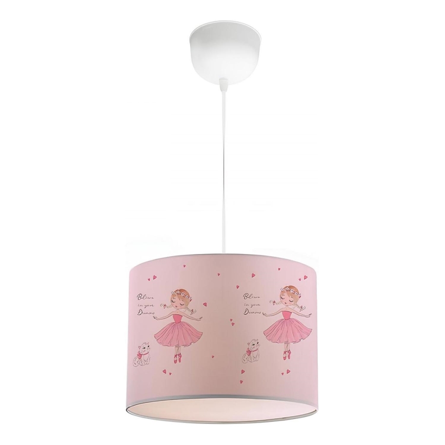 Laste lamp CANDY 1xE27/40W/230V roosa