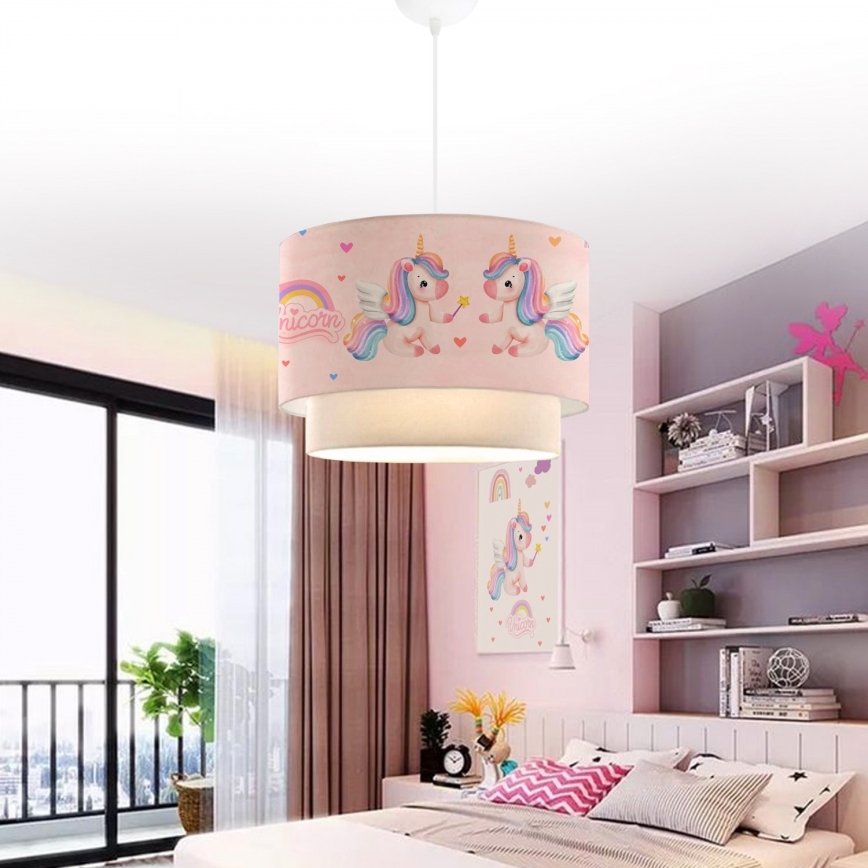 Laste lamp CANDY 1xE27/40W/230V roosa