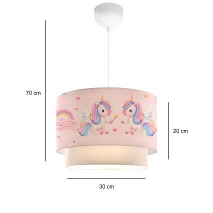 Laste lamp CANDY 1xE27/40W/230V roosa