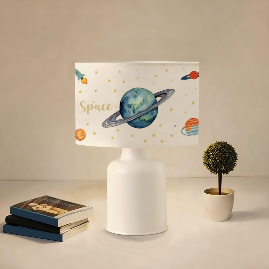 Laste lamp CANDY 1xE27/40W/230V valge/lopsakas