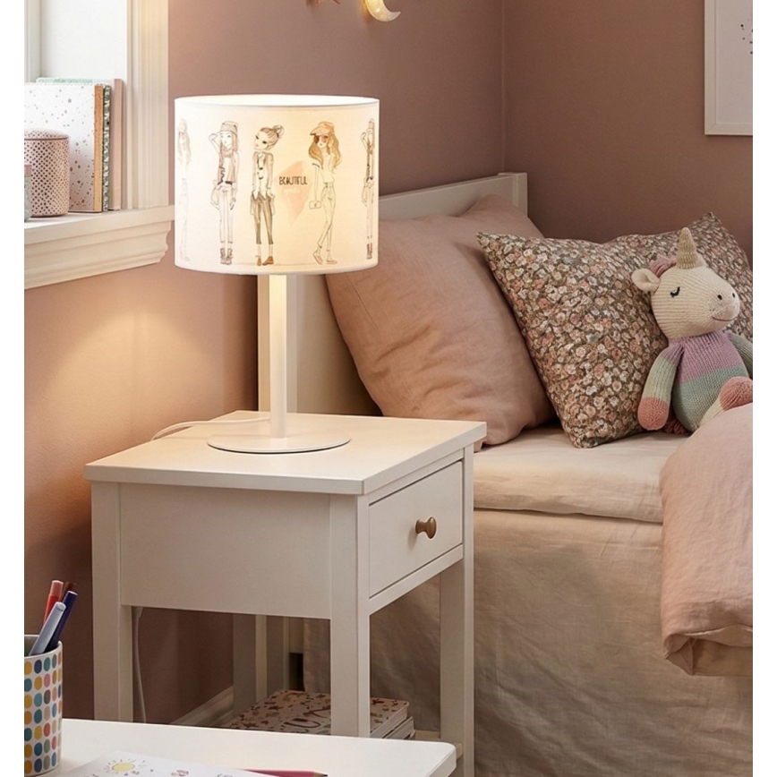 Laste laualamp GIRLS VIBES 1xE27/60W/230V läbimõõt 18 cm tüdrukutele