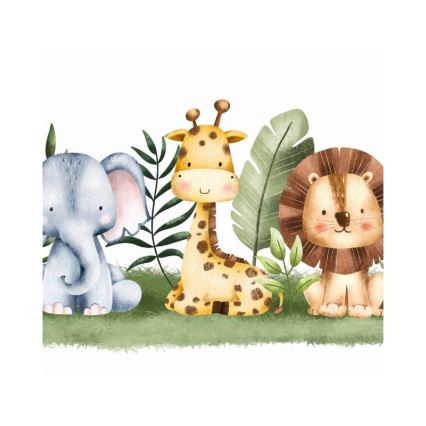 Laste laualamp KIDS ROOM 1xE27/60W/230V, läbimõõt 18 cm, džungli muster