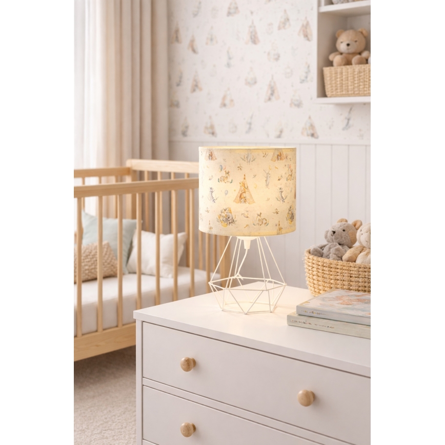 Laste laualamp KIDS ROOM 1xE27/60W/230V, läbimõõt 18 cm, loomakujundusega