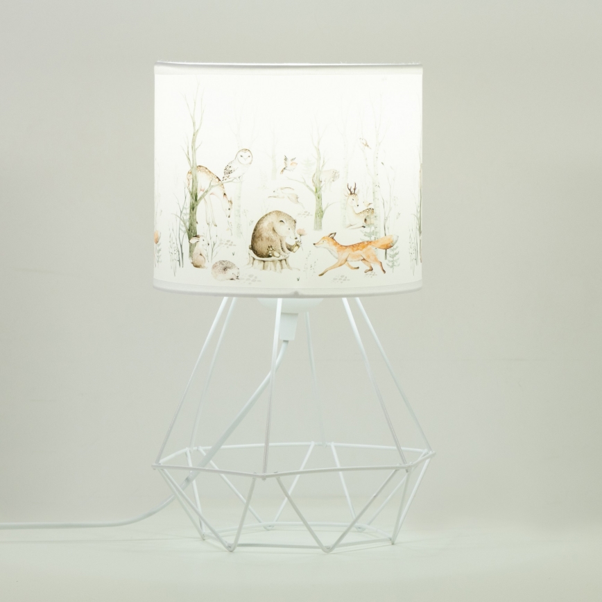 Laste laualamp KIDS ROOM 1xE27/60W/230V, läbimõõt 18 cm, loomakujundusega