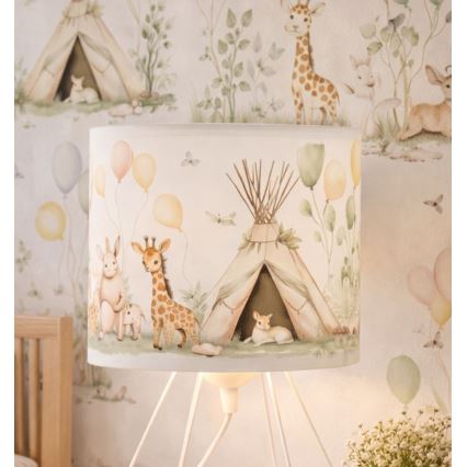 Laste laualamp KIDS ROOM 1xE27/60W/230V, läbimõõt 18 cm, loomamotiividega