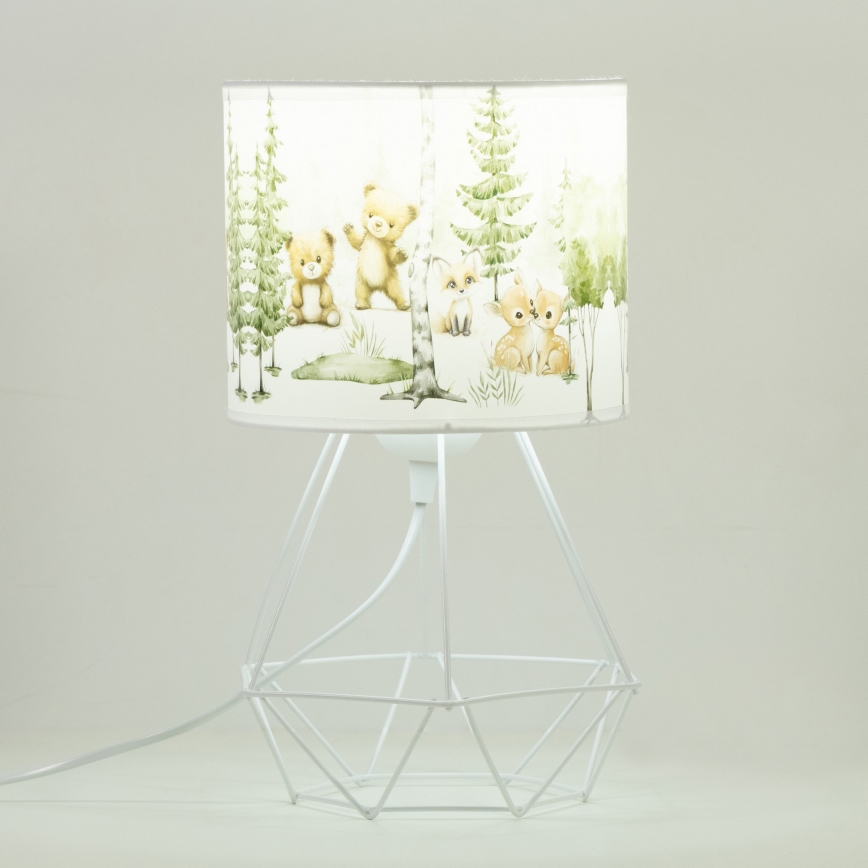 Laste laualamp KIDS ROOM 1xE27/60W/230V, läbimõõt 18 cm, loomamotiividega