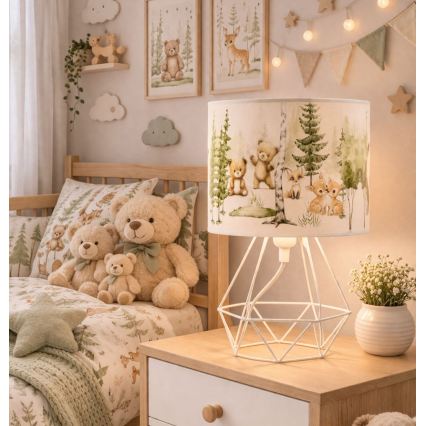 Laste laualamp KIDS ROOM 1xE27/60W/230V, läbimõõt 18 cm, loomamotiividega