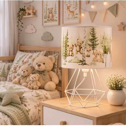 Laste laualamp KIDS ROOM 1xE27/60W/230V, läbimõõt 18 cm, loomamotiividega