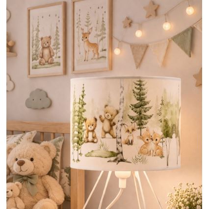 Laste laualamp KIDS ROOM 1xE27/60W/230V, läbimõõt 18 cm, loomamotiividega