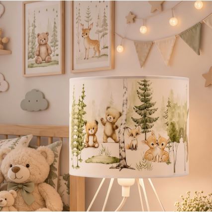 Laste laualamp KIDS ROOM 1xE27/60W/230V, läbimõõt 18 cm, loomamotiividega