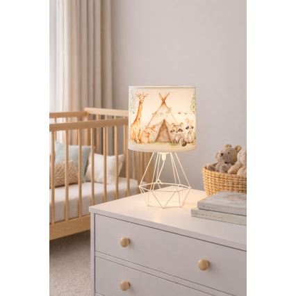 Laste lauavalgusti KIDS ROOM 1xE27/60W/230V, läbimõõt 18 cm, loomakujundusega