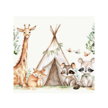 Laste lauavalgusti KIDS ROOM 1xE27/60W/230V, läbimõõt 18 cm, loomakujundusega