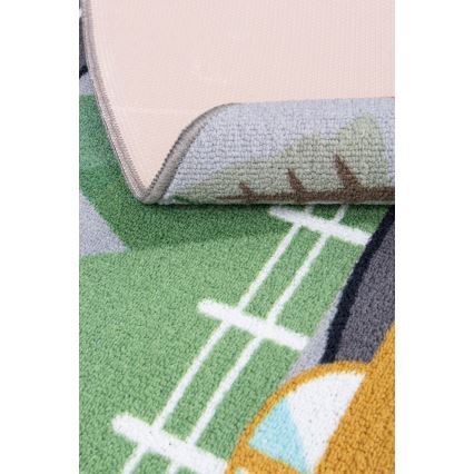 Laste libisemisvastane vaip ARES STREETS 160 cm hall/linn