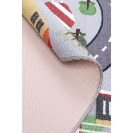 Laste libisemisvastane vaip ARES STREETS 160 cm hall/linn