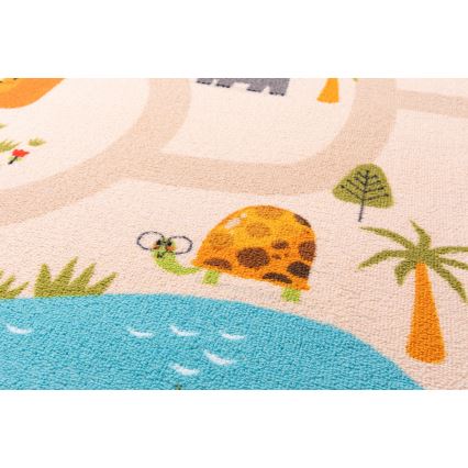 Laste libisemisvastane vaip ARES STREETS 80x150 cm beež/safari