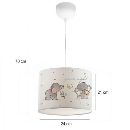 Laste lühter CANDY 1xE27/40W/230V valge/bež