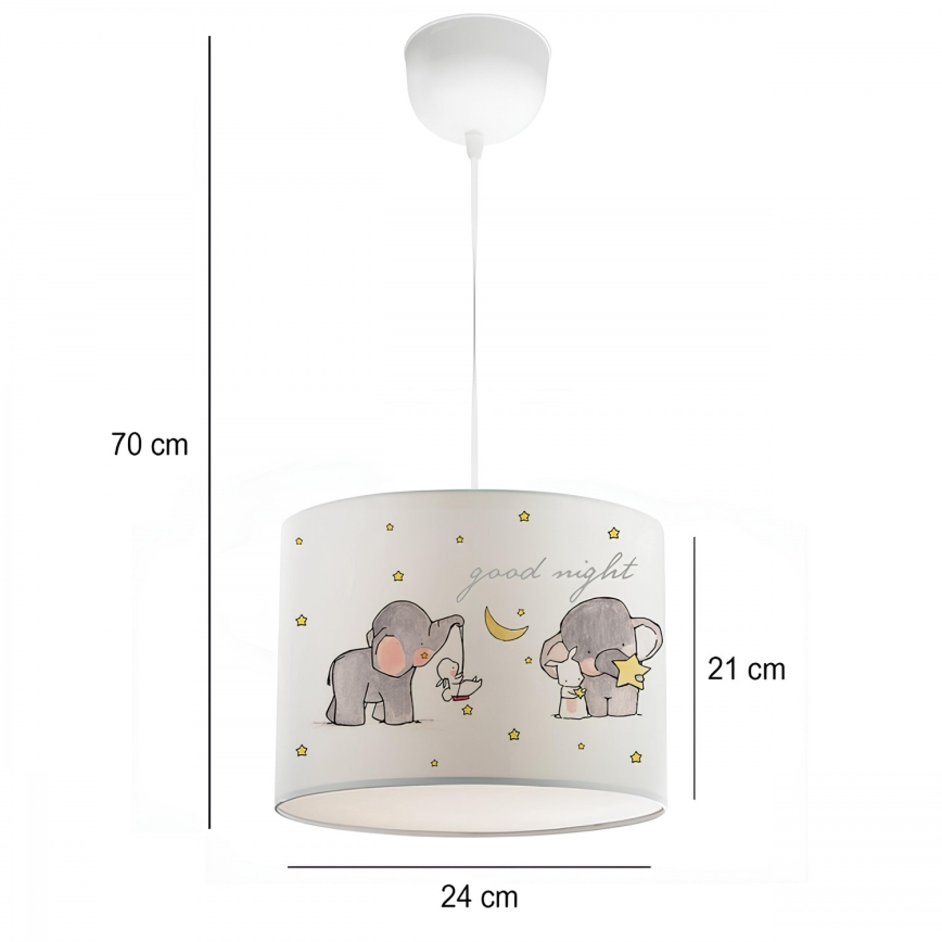 Laste lühter CANDY 1xE27/40W/230V valge/bež