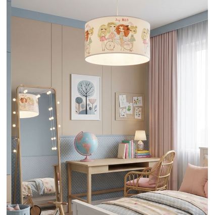 Laste lühter GIRLS VIBES 1xE27/60W/230V läbimõõt 40 cm tüdrukutele