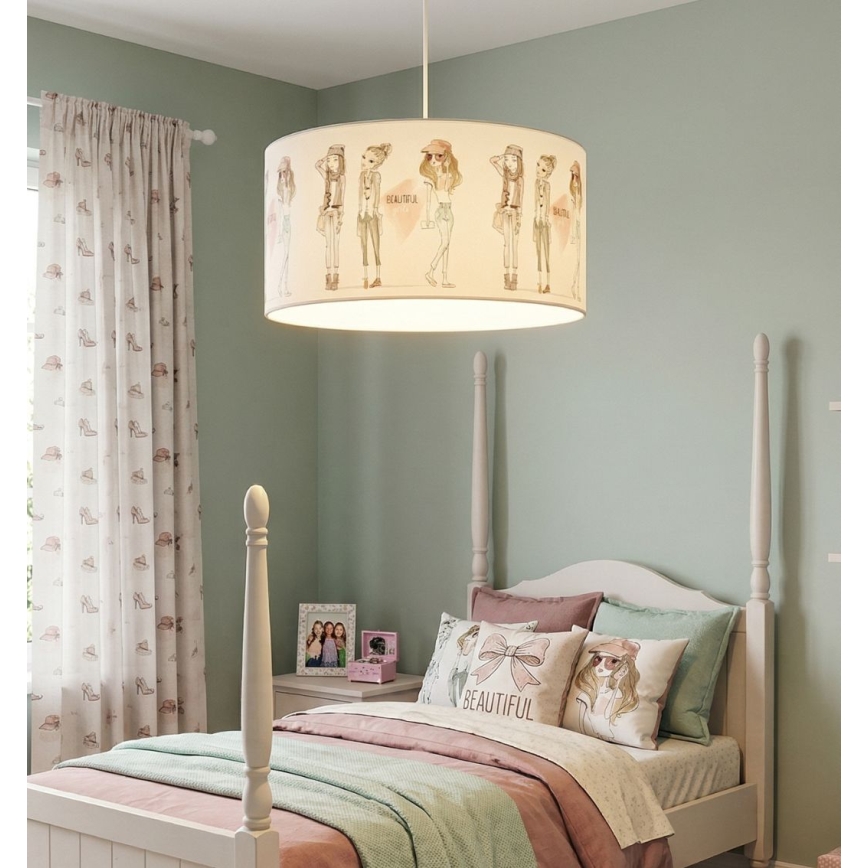 Laste lühter GIRLS VIBES 1xE27/60W/230V läbimõõt 40 cm tüdrukutele