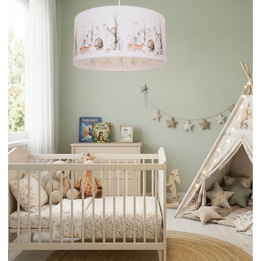 Laste lühter KIDS ROOM 1xE27/60W/230V, läbimõõt 40 cm, loomamotiividega