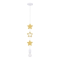 Laste lühter STARS 1xE27/20W/230V kollane/valge