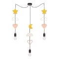 Laste lühter TRIO 3xE27/20W/230V kollane/valge/roosa