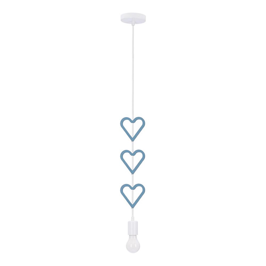 Laste ripatslamp kaabliga HETS 1xE27/20W/230V sinine/valge