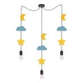 Laste ripplamp TRIO 3xE27/20W/230V kollane/sinine