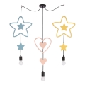 Laste ripplamp TRIO 3xE27/20W/230V sinine/roosa/kollane