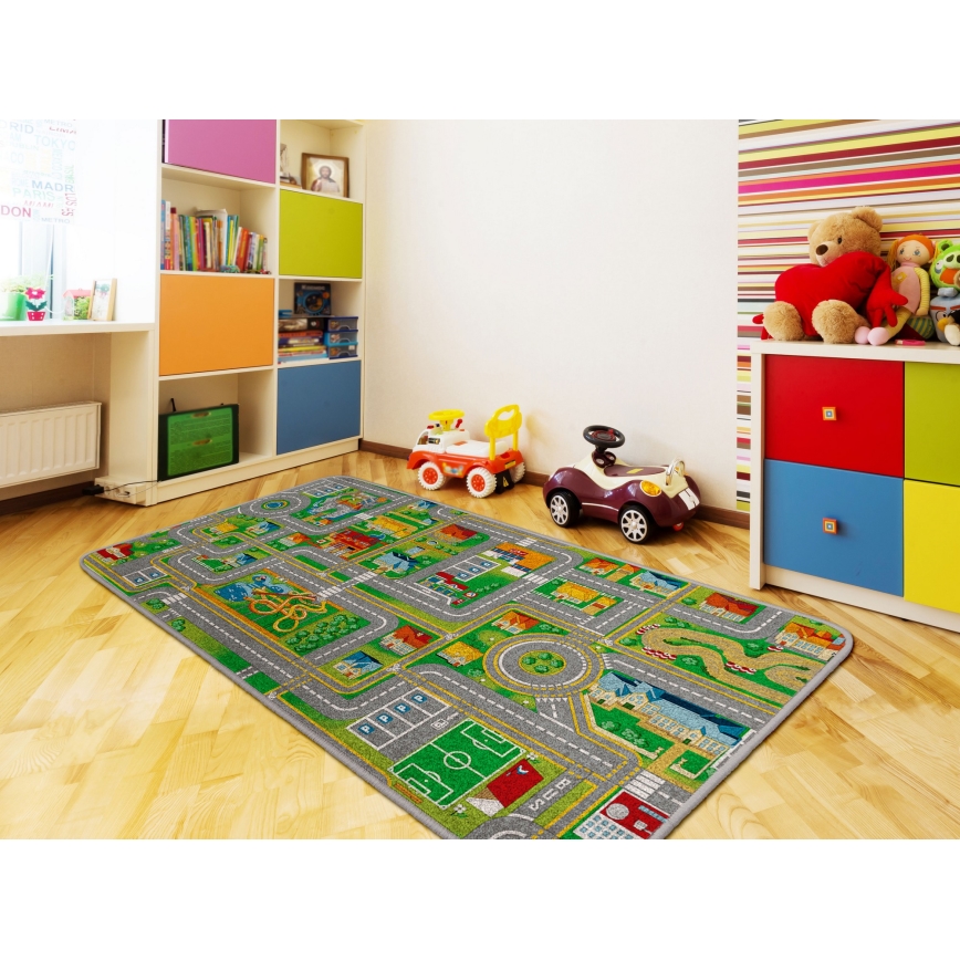 Laste vaip PLAYTOWN 200x280 cm erksavärviline/linn