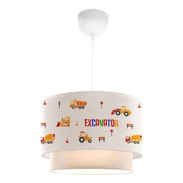 Laste valgusti CANDY 1xE27/40W/230V valge/oranž