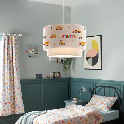 Laste valgusti CANDY 1xE27/40W/230V valge/oranž