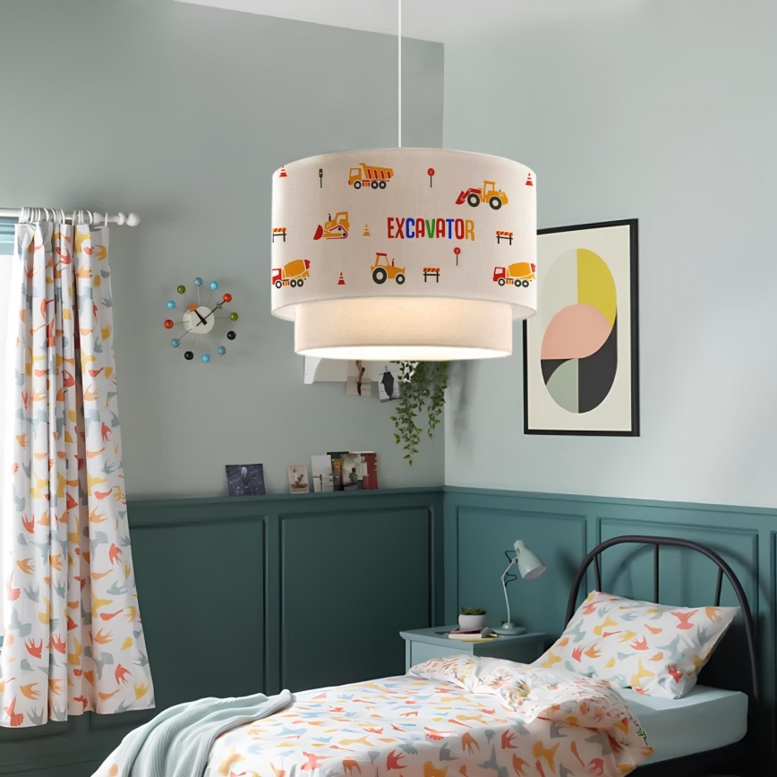 Laste valgusti CANDY 1xE27/40W/230V valge/oranž