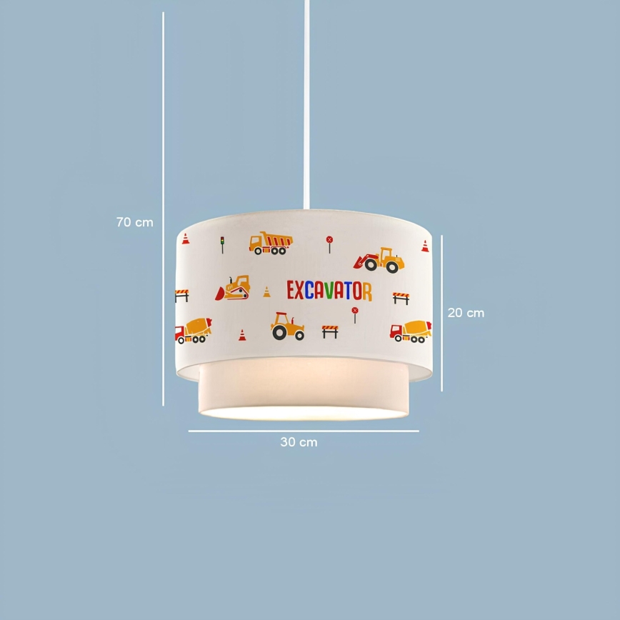 Laste valgusti CANDY 1xE27/40W/230V valge/oranž