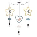 Lasteka luster TRIO 3xE27/20W/230V kollane/sinine/hall