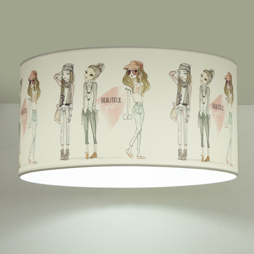 Lastetoa laelamp GIRLS VIBES 1xE27/60W/230V, läbimõõt 40 cm, tüdrukutele