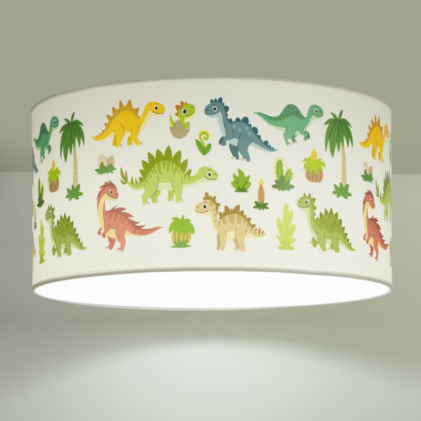 Lastetoa laelamp KIDS ROOM 1xE27/60W/230V läbimõõt 40 cm dinosauriga
