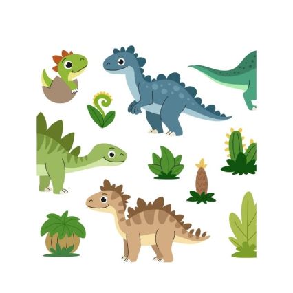 Lastetoa laelamp KIDS ROOM 1xE27/60W/230V läbimõõt 40 cm dinosauriga