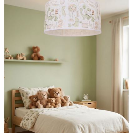 Lastetoa laelamp KIDS ROOM 1xE27/60W/230V, läbimõõt 40 cm, dinosaurus