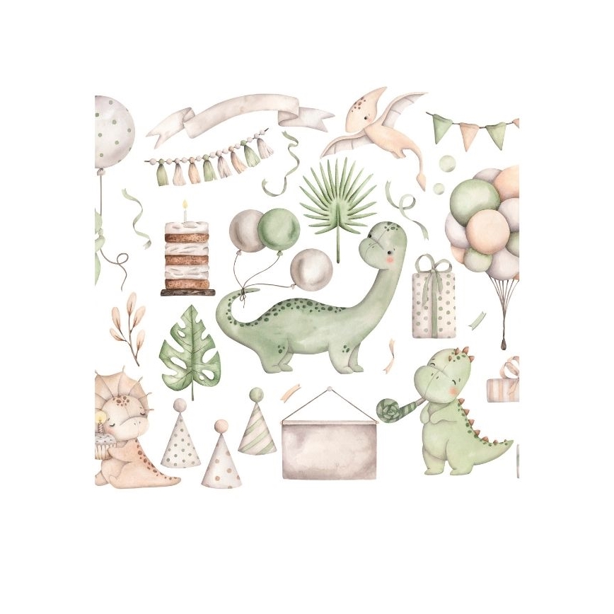 Lastetoa laelamp KIDS ROOM 1xE27/60W/230V, läbimõõt 40 cm, dinosaurus