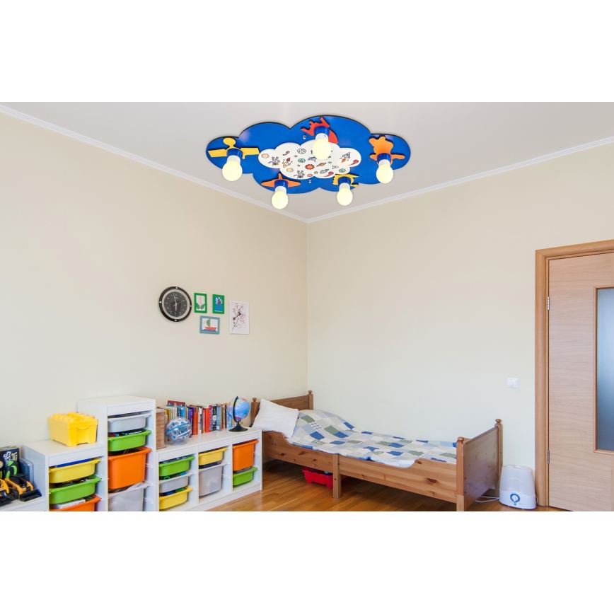 Lastetoa laelamp LUCCA 5xE27/24W/230V sinine