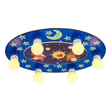Lastetoa laelamp LUCCA 6xE27/24W/230V sinine