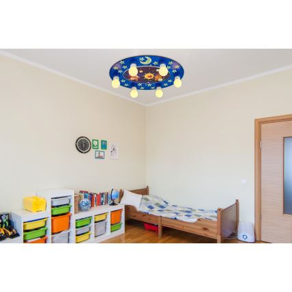 Lastetoa laelamp LUCCA 6xE27/24W/230V sinine