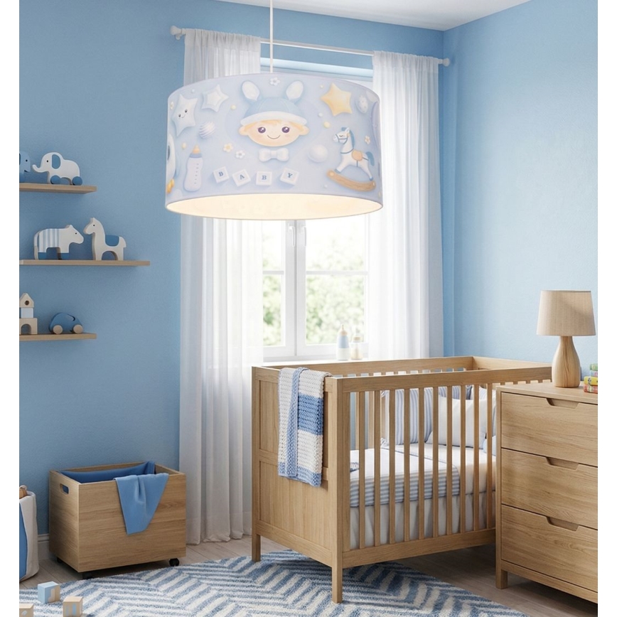 Lastetoa lühter KIDS ROOM 1xE27/60W/230V, läbimõõt 40 cm, kosmonaut