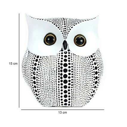 Lauakaunistus 15 cm valge/must