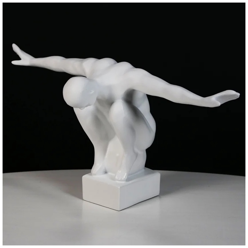 Lauakaunistus 19,5x16x38,5 cm vaik/valge