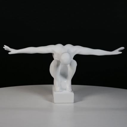 Lauakaunistus 19,5x16x38,5 cm vaik/valge