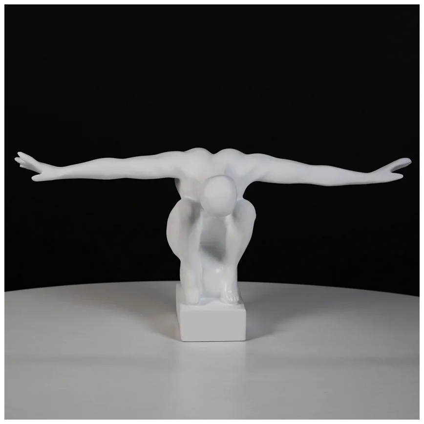 Lauakaunistus 19,5x16x38,5 cm vaik/valge